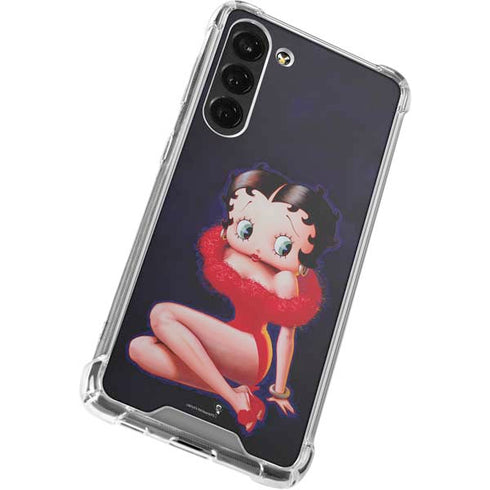 Betty Boop Red Dress Galaxy S24 FE Clear Case