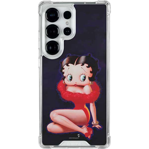 Betty Boop Red Dress Galaxy S25 Ultra Clear Case