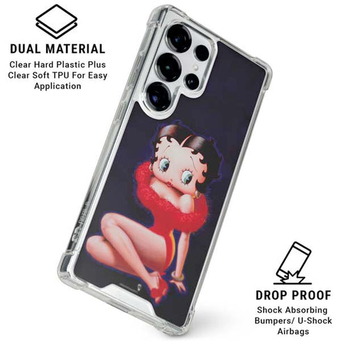 Betty Boop Red Dress Galaxy S26 Ultra Clear Case