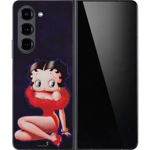 Betty Boop Red Dress Galaxy Z Fold5 5G Skin