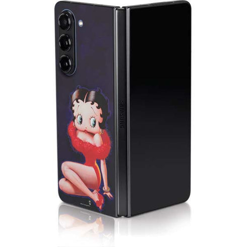 Betty Boop Red Dress Galaxy Z Fold5 5G Skin