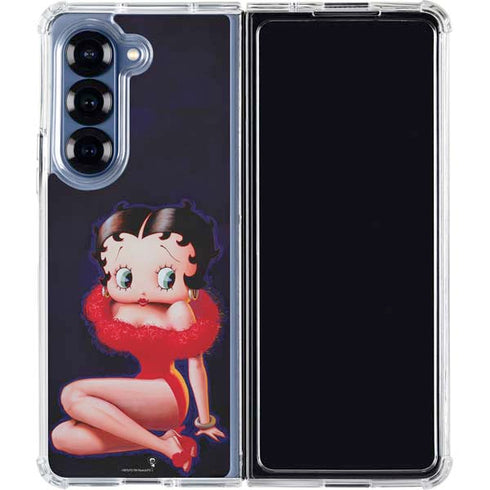 Betty Boop Red Dress Galaxy Z Fold7 Clear Case