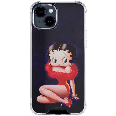 Betty Boop Red Dress iPhone 15 Clear Case