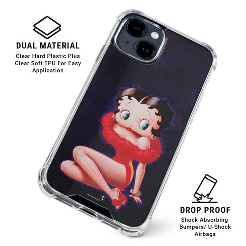 Betty Boop Red Dress iPhone 15 Clear Case