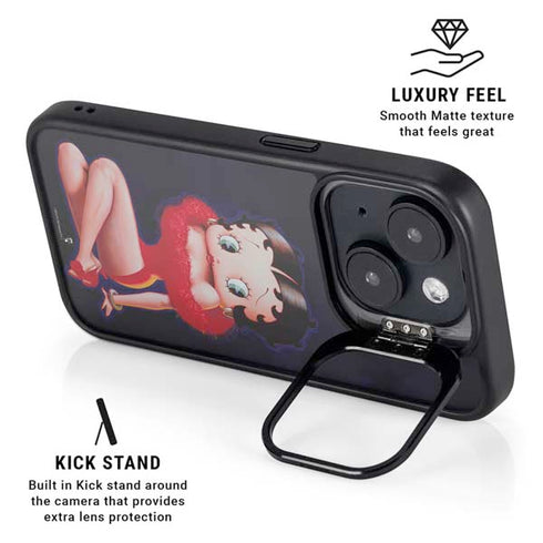 Betty Boop Red Dress iPhone 15 Kickstand Case