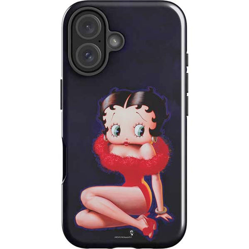 Betty Boop Red Dress iPhone 16 Plus Impact Case