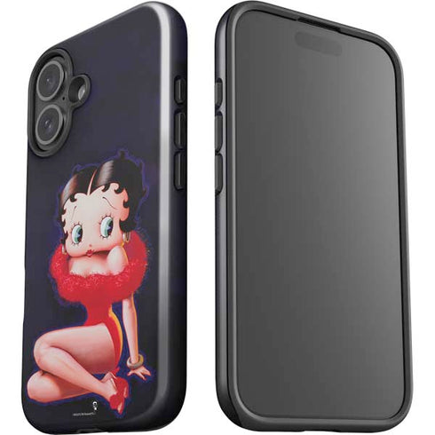 Betty Boop Red Dress iPhone 16 Plus Impact Case