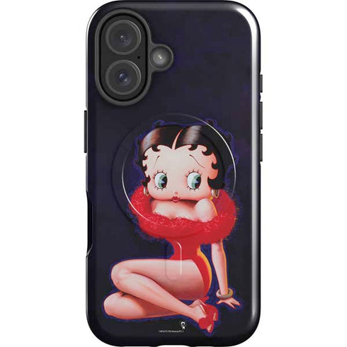 Betty Boop Red Dress iPhone 16 Plus Magsafe Impact Case