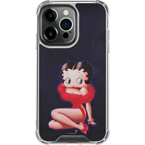 Betty Boop Red Dress iPhone 16 Pro Clear Case