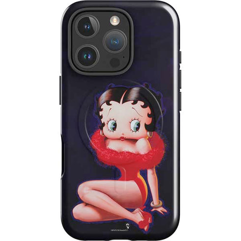 Betty Boop Red Dress iPhone 16 Pro Magsafe Impact Case