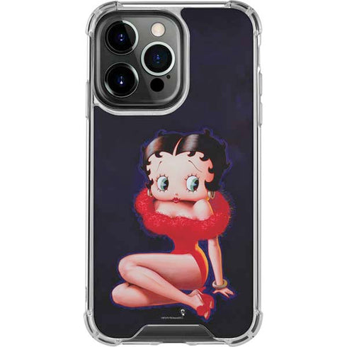 Betty Boop Red Dress iPhone 16 Pro Max Clear Case