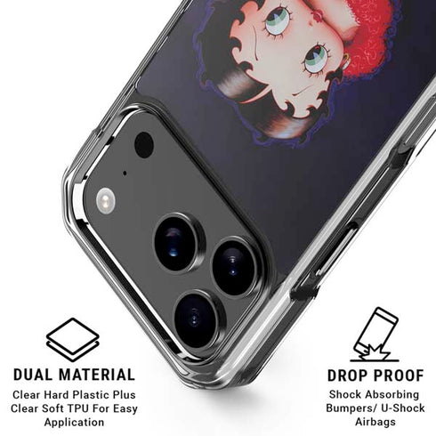 Betty Boop Red Dress iPhone 18 Pro Clear Case