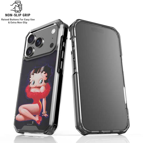 Betty Boop Red Dress iPhone 18 Pro Clear Case