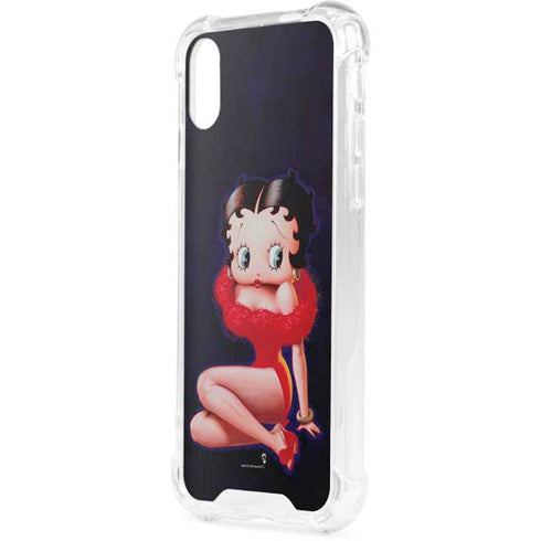 Betty Boop Red Dress iPhone XS Clear Case