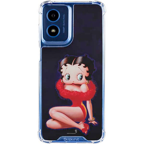 Betty Boop Red Dress Moto G Play 4G (2024) Clear Case
