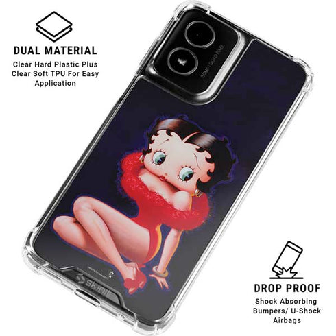 Betty Boop Red Dress Moto G Power 5G (2024) Clear Case