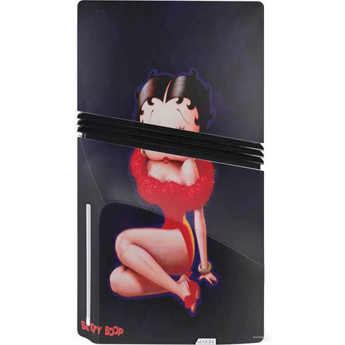 Betty Boop Red Dress PS5 Pro Disk Console Skin