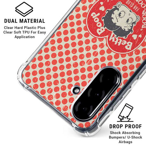 Betty Boop Red Heart Galaxy A36 5G Clear Case