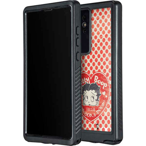 Betty Boop Red Heart Galaxy S24 Ultra Waterproof Case
