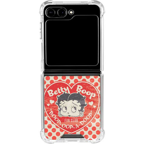 Betty Boop Red Heart Galaxy Z Flip6 Clear Case