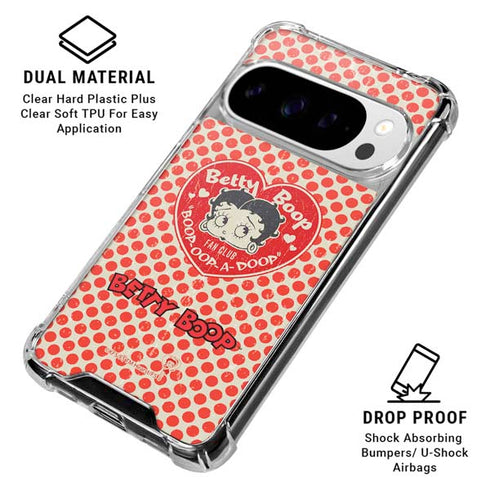 Betty Boop Red Heart Google Pixel 10 Pro XL Clear Case