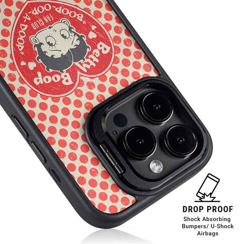 Betty Boop Red Heart iPhone 14 Pro Max Kickstand Case