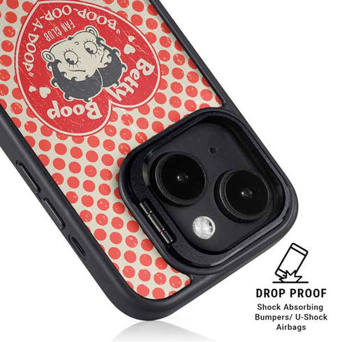 Betty Boop Red Heart iPhone 15 Kickstand Case