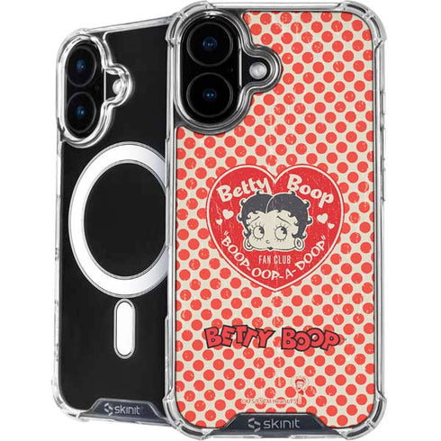 Betty Boop Red Heart iPhone 16 MagSafe Case