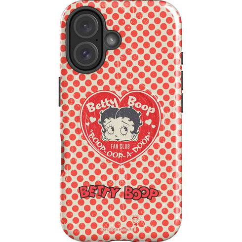 Betty Boop Red Heart iPhone 16 Magsafe Impact Case