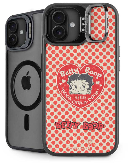 Betty Boop Red Heart iPhone 16 Plus Kickstand Case