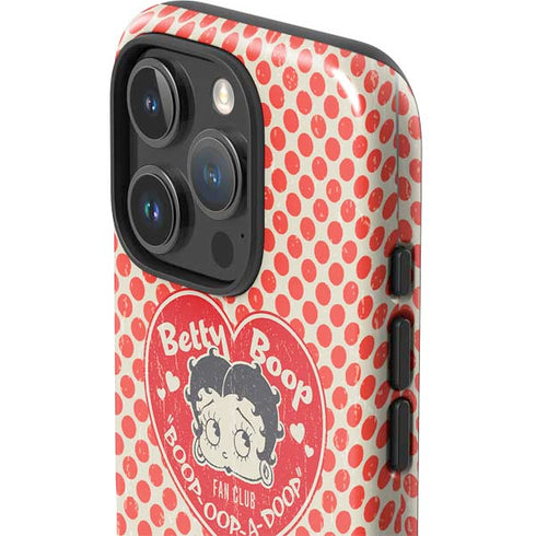 Betty Boop Red Heart iPhone 16 Pro Max Impact Case