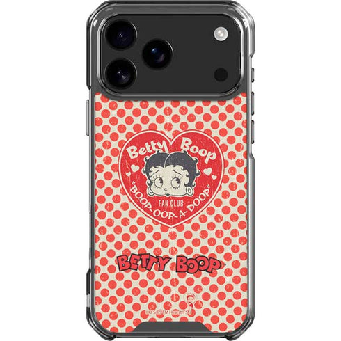 Betty Boop Red Heart iPhone 18 Pro Max Clear Case