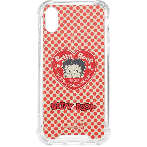 Betty Boop Red Heart iPhone XS Clear Case