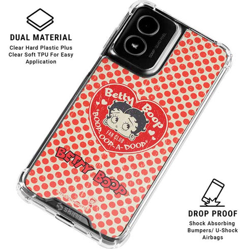 Betty Boop Red Heart Moto G Power 5G (2024) Clear Case