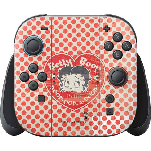 Betty Boop Red Heart Nintendo Switch 2 (2025) Joy-Con Controller Skin