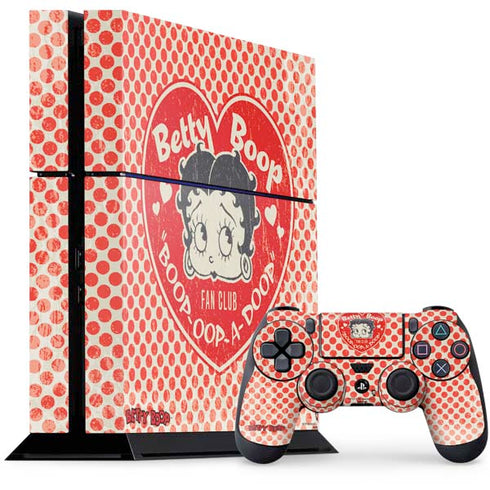 Betty Boop Red Heart PlayStation PS4 Skins