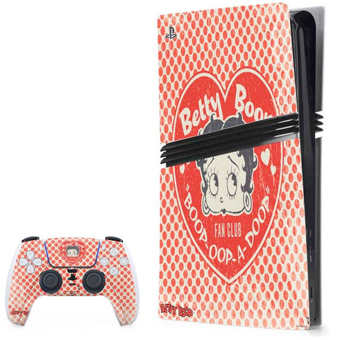 Betty Boop Red Heart PlayStation PS5 Skins