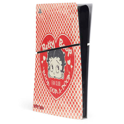 Betty Boop Red Heart PS5 Slim Digital Edition Console Skin