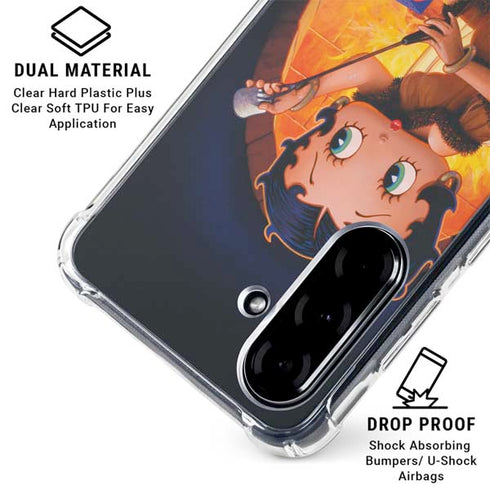 Betty Boop Roasting Marshmallows Galaxy A36 5G Clear Case