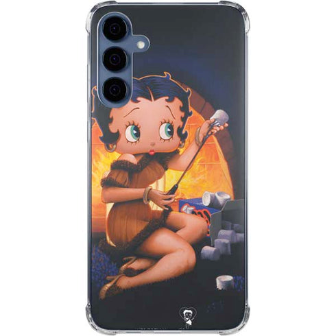 Betty Boop Roasting Marshmallows Galaxy A55 5G Clear Case
