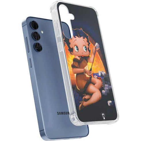 Betty Boop Roasting Marshmallows Galaxy A55 5G Clear Case