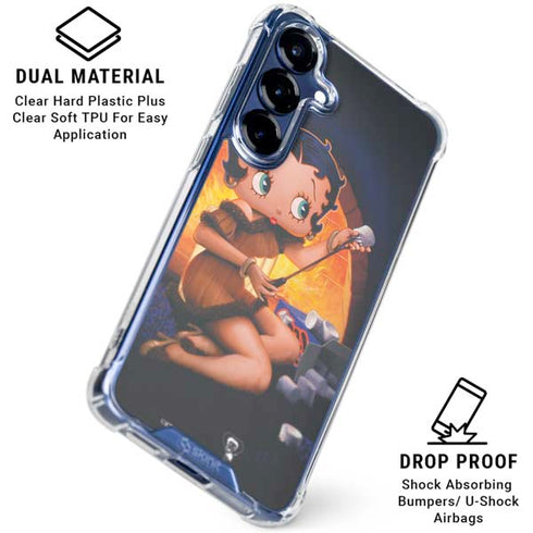 Betty Boop Roasting Marshmallows Galaxy S25 Plus Clear Case