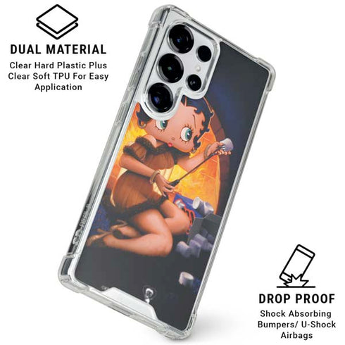 Betty Boop Roasting Marshmallows Galaxy S25 Ultra Clear Case