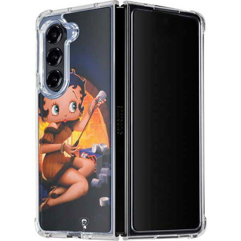 Betty Boop Roasting Marshmallows Galaxy Z Fold5 5G Clear Case