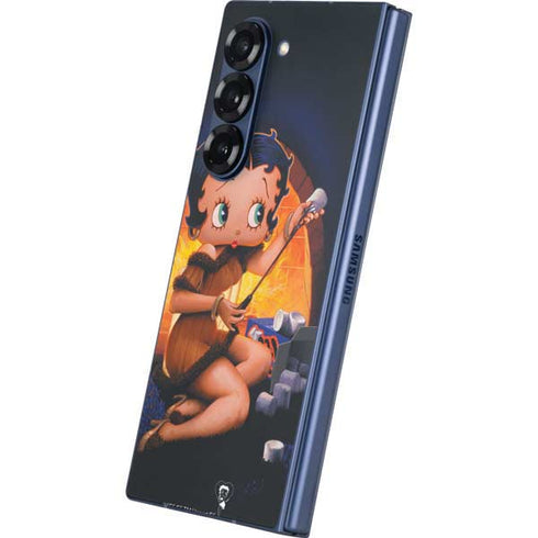 Betty Boop Roasting Marshmallows Galaxy Z Fold6 Skin