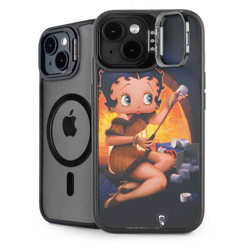 Betty Boop Roasting Marshmallows iPhone 14 Kickstand Case
