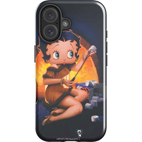 Betty Boop Roasting Marshmallows iPhone 16 Plus Impact Case