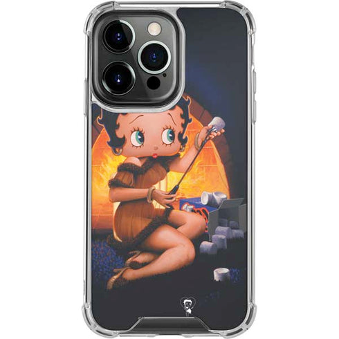 Betty Boop Roasting Marshmallows iPhone 16 Pro Max Clear Case