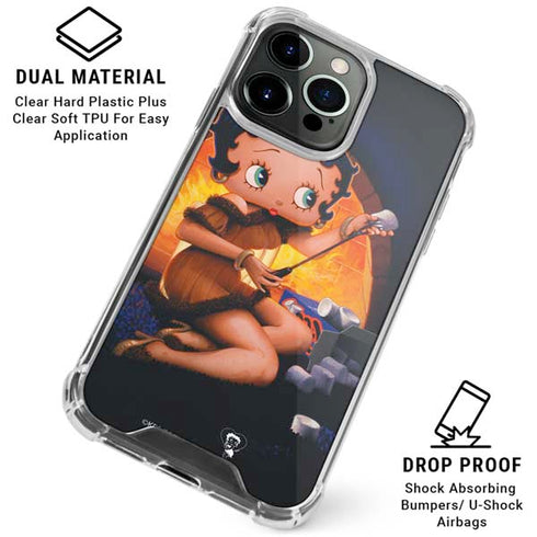 Betty Boop Roasting Marshmallows iPhone 16 Pro Max Clear Case