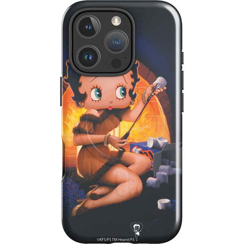 Betty Boop Roasting Marshmallows iPhone 16 Pro Max Magsafe Impact Case